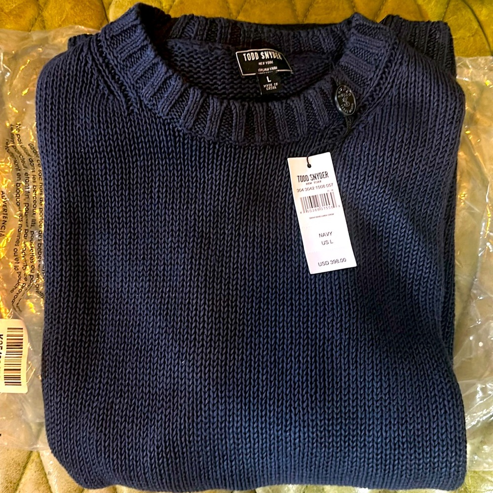 Todd Snyder Linen Crew Neck Sweater